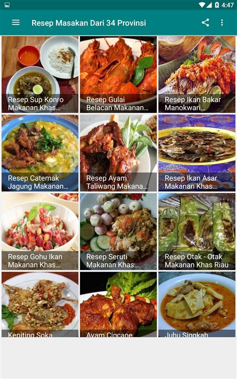 Makanan khas daerah yang juga mudah didapatkan di tempat lainnya adalah kerak telor yang berasal dari jakarta. Gambar Makanan Khas Daerah 34 Provinsi Di Indonesia - Info ...