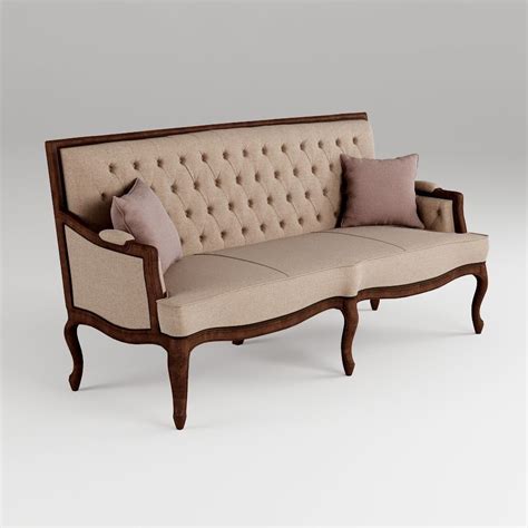 Shop all home furniture, home décor and accessories by ethan allen. VR / AR ready High Quality 3d model of classic sofa 18th 2