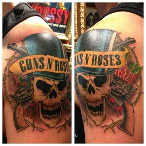Rose is an eternal tattoo theme because of its beauty and symbolism. Guns N Roses Tattoo Motive #Tattoo, #Tattooed, #Tattoos ...