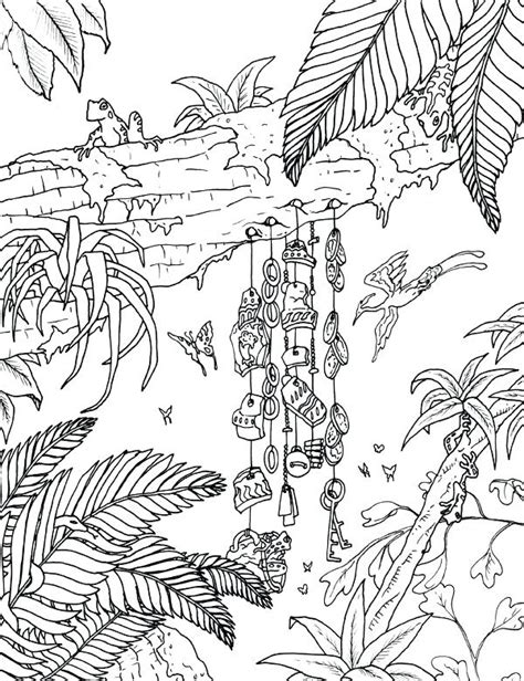 Jungle book coloring pages the tree is on fire (image info: Jungle Trees Drawing at GetDrawings | Free download