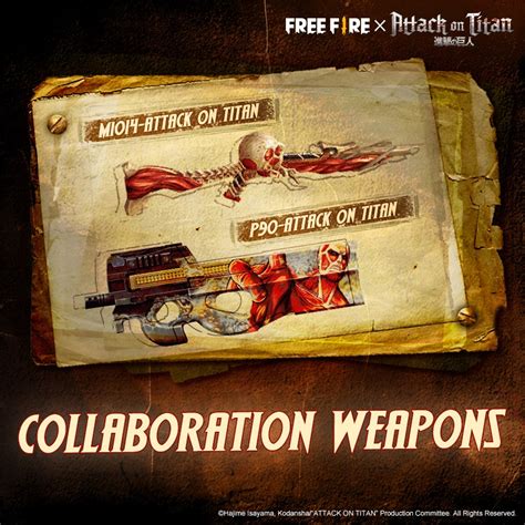 The collaboration will see content from the popular anime make its way to the the event runs until april, giving you the chance to earn exclusive attack on titan content such as costumes, weapon skins, and event reskins. Free Fire's Attack On Titan Collab Has Players Taking On ...