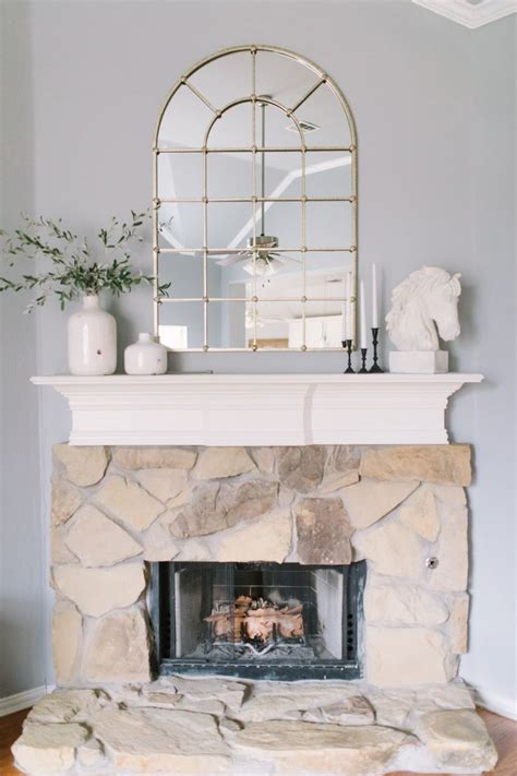 She just turned 8 weeks old fireplace makeover and tutorial: How to Whitewash a Stone Fireplace - Christine Johnsen ...