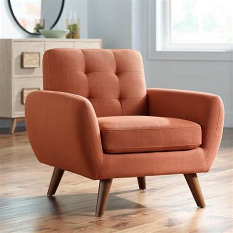 Shop with afterpay on eligible items. Hemingway Modern Orange Fabric Armchair - #13A58 | Lamps ...