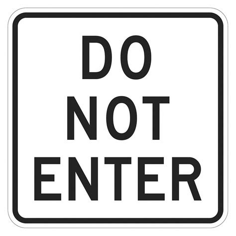 LYLE Do Not Enter & Wrong Way Traffic Sign, Sign Legend Do Not Enter, MUTCD Code R5-1, 12 in x 