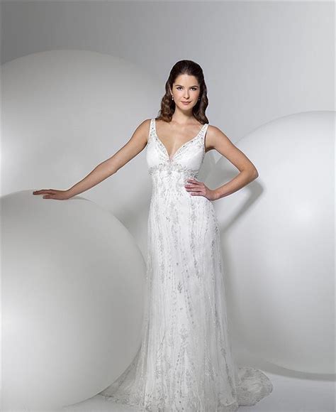 You won't believe how much you'll save with our new, sample and used gowns. Alita Graham Wedding Dress 7287 | Column wedding dress ...