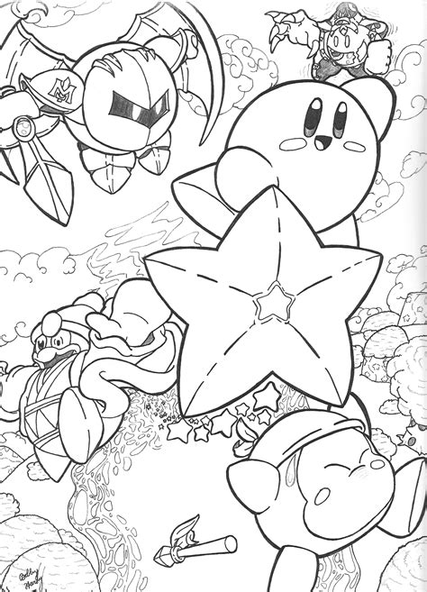 Basic kirby sprite sheet by nintendosteven on deviantart. Kirby Coloring Pages Meta Knight - Coloring Home