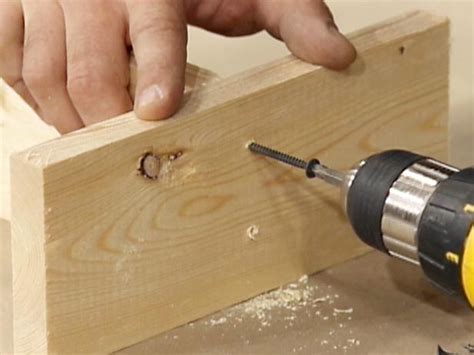Wood can also be torn out if for hard wood, drill a pilot hole with a bit the same size as the shaft of the screw. How to Create a Butt Joint With Screws | how-tos | DIY