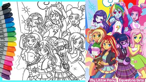 Melatih saraf motorik anak dengan mewarnai gambar kuda poni adalah hal yang sangat mengembirakan buat sang anak. My Little Pony Equestria Girls Coloring Manga Anime ...