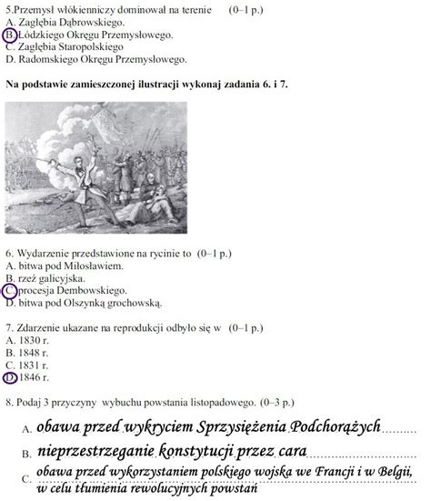 Książka prezentuje część urobku z badań nad poezją i prasą drugiej połowy xix wieku. Proszę o rozwiązanie testu z działu "Ziemie Polskie w i ...