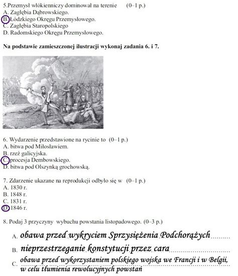 Próbują realizować zasadę typowości wcielając to co ogólne w to co jednostkowe. Proszę o rozwiązanie testu z działu "Ziemie Polskie w i ...