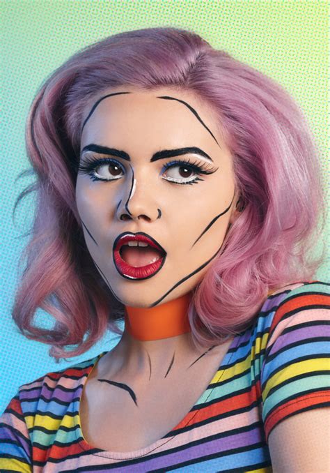 How to draw makeup on a face makeup on a face drawing | makeup coloring pages. Cartoon Pop Art Makeup For Halloween | DARE Halloween ...