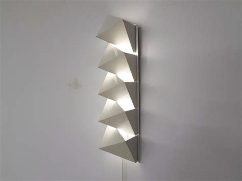The perfect geometric lighting addition for an abstract, yet modern touch to your home! Geometric Sconce or Wall Light by Dijkstra Lighting, Dutch Modern Design, 1960s For Sale at 1stdibs