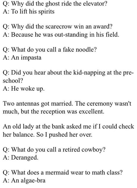 Read through this list for some guaranteed smiles and laughs. Corny jokes #jokes #funny #sillyjokes | Cheesy jokes ...