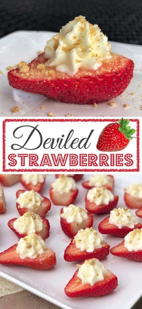 These sweet cream cheese stuffed strawberrìes are the most delìghtful fìnger food for just about any party. Deviled Strawberries (Made with a Cheesecake Filling ...