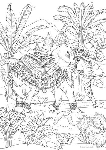 Feel free to print and color from the best 39+ indian elephant coloring pages at getcolorings.com. Indian Elephant - Favoreads Coloring Club