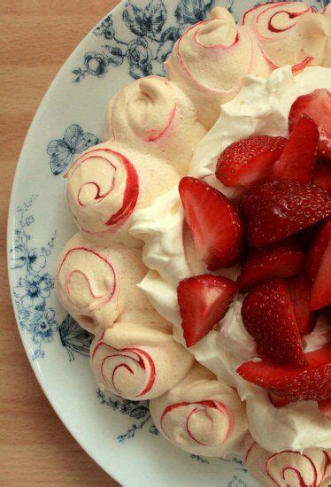 Pavlova meringue is unusual in that cornstarch is also typically mixed in and the vinegar is added after—not before—whipping. Custard Powder Pavlova | Pavlova recipe, Pavlova, Dessert presentation