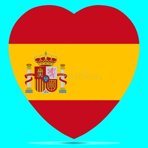 Sticker drapeau espagne en forme de coeur ! Icône De Forme De Coeur Pour Le Drapeau De L'Espagne Illustration de Vecteur - Illustration du ...