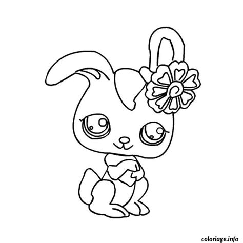 Collection de dessins de lapins à colorier pour pâques. Coloriage Pet Shop Lapin dessin