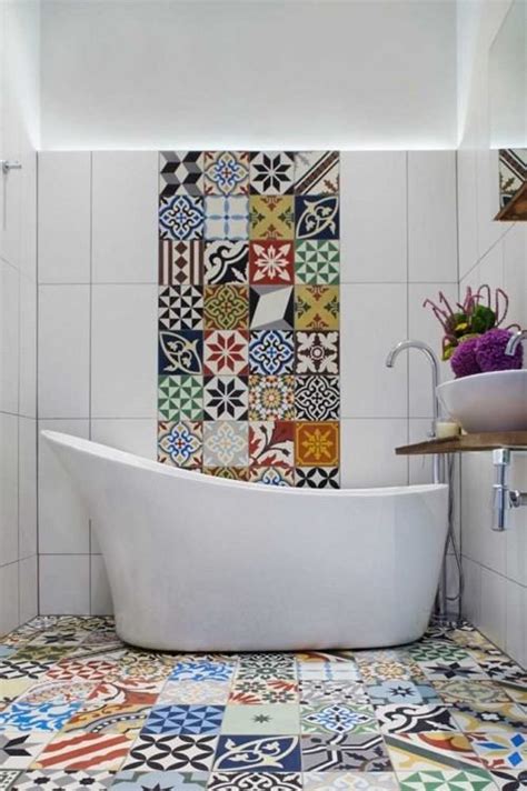 40 powder room ideas to jazz up your half bath. Funky Bathroom Tile Ideas