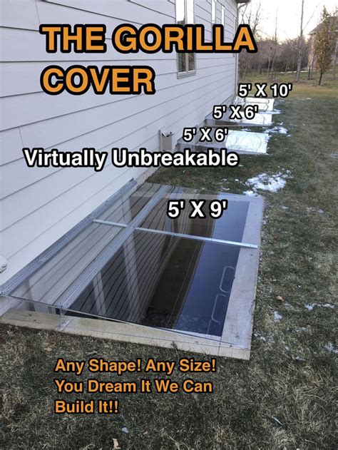 Click to add item wellcraft™ 78 w x 60 h x 45 proj. Egress Window Well Covers Basement Window Well Covers Iowa ...