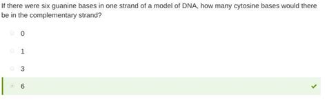 Specific base pairing in dna is the key to copying the dna: If there were six guanine bases in one strand of a model ...