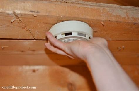 I've used sort of a plastic shopping bag held up. How to change the battery in a smoke detector