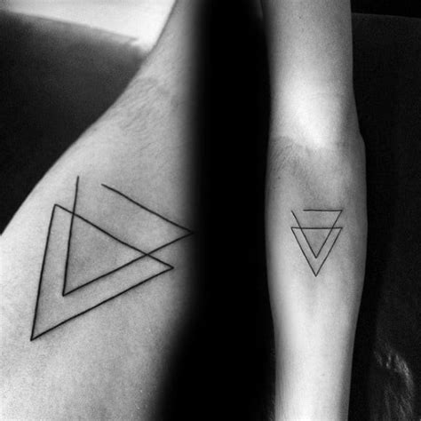 Sophie and her brother, 'will' have a matching tattoo. Double Triangle Minimalist Tattoo Idea