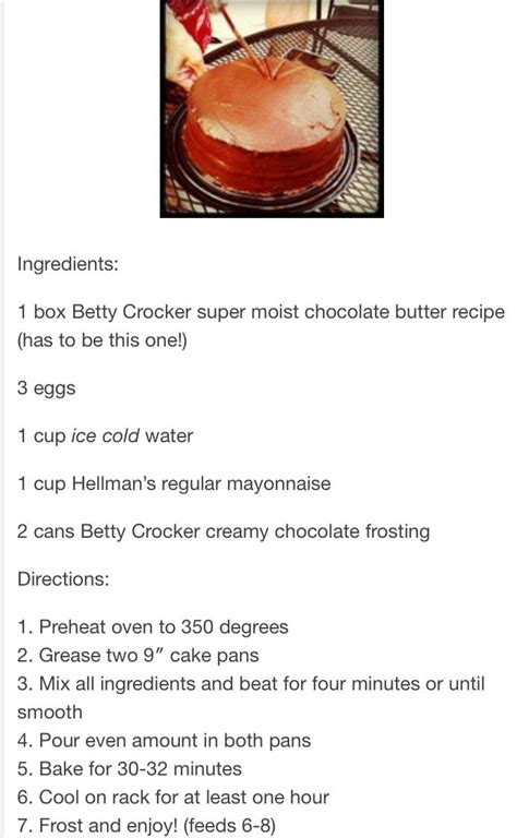 The portillo's chocolate cake copycat is a ridiculously easy mayonnaise cake. Pin by Angie Mildyn on Portillos chocolate cake ...