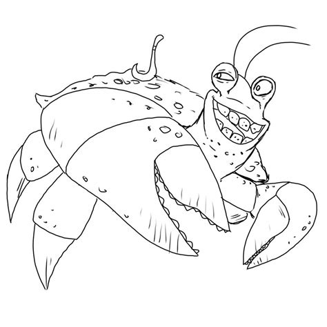 Hermit crab coloring page 12929 within coloring page crab. Tamatoa Moana Page From Coloring Pages