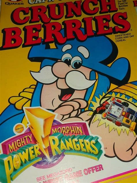 There are 154 power rangers book for sale on etsy, and they cost $13.35 on average. VINTAGE CEREAL BOX Quaker Cap'n Crunch Crunch Berries ...