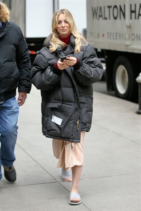 With kaley cuoco, michiel huisman, zosia mamet, t.r. Kaley Cuoco - "The Flight Attendant" Set in NY 12/16/2019 ...