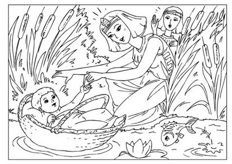 When she saw that he was a fine child, she hid him for three months. Coloring-page-baby-moses-ren-church-539146 Â« Coloring ...