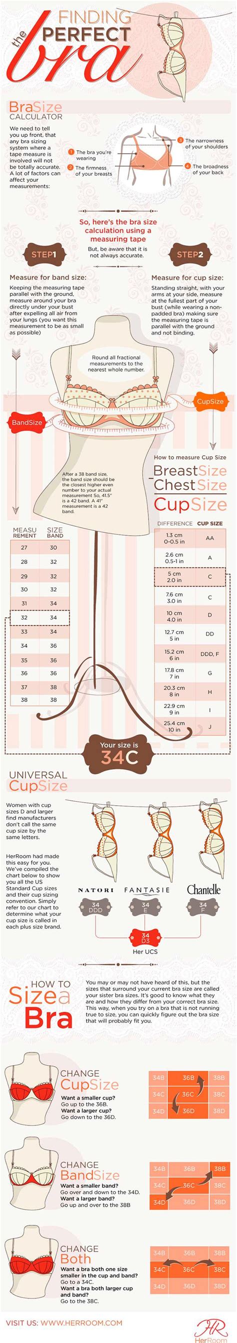 Cup size measurement instructions ‍stand in front of a mirror and measure around the fullest part of how to measure your bra size (video instruction). Know the "Sister Bra Sizes" to Quickly Find a Bra That Fits