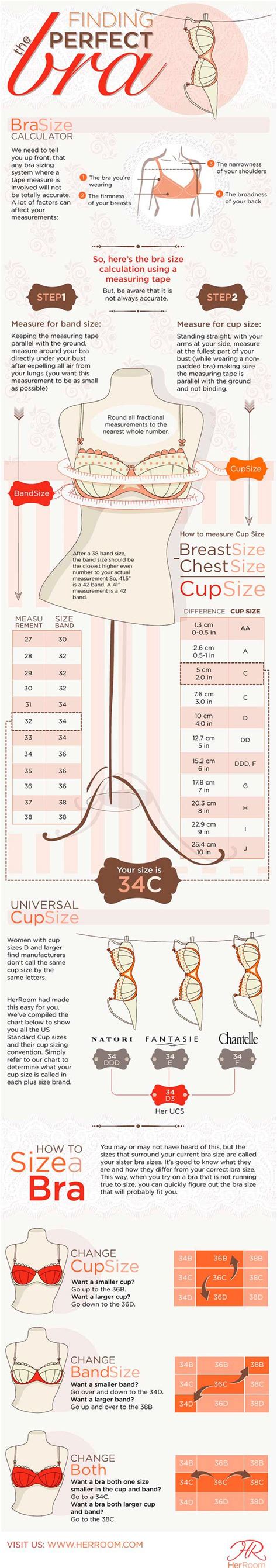 Cup sizes also vary greatly among different systems. Know the "Sister Bra Sizes" to Quickly Find a Bra That Fits