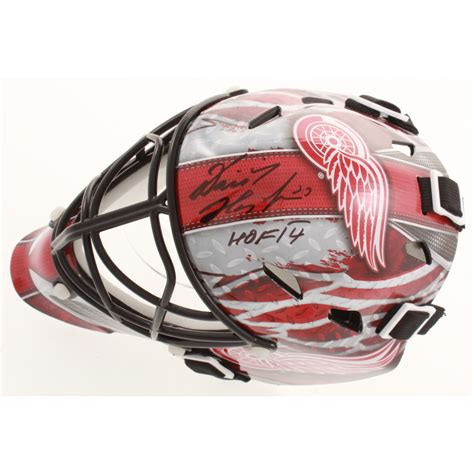 Boris mironov destroys jaromir jagr and a shot at dominik hasek almost breaks his helmet 1998 winter olympics ~ russia. Dominik Hasek Signed Red Wings Mini Goalie Mask Inscribed ...