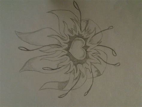 Baixe decoração floral e ornamentos gratuitamente. Hearts And Flowers Drawing at GetDrawings | Free download