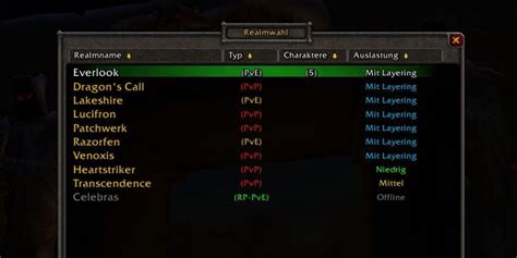 Transcendence pvp wow classic eu realm information: WoW Classic: Transcendence und weitere EU-Realms ohne Layer