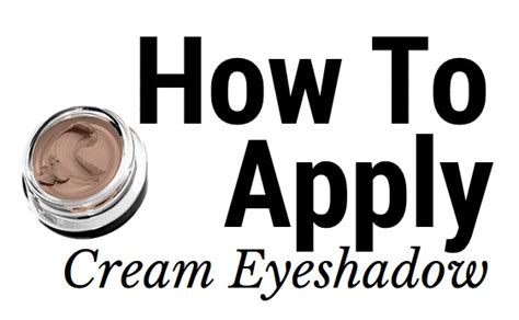 Applying eyeshadow is pretty simple; How To Apply Cream Eyeshadow - Musings of a Muse