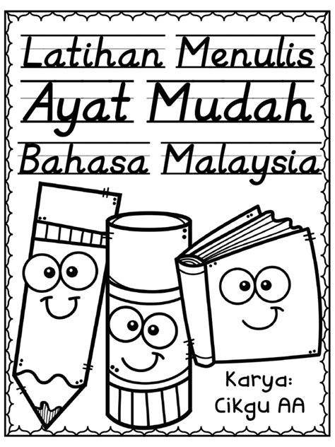 Mari belajar latihan menulis dan membaca sesuai prasekolah amat sesuai juga untuk murid prasekolah dan pendidikan khas. 48) Latihan Menulis Ayat Mudah