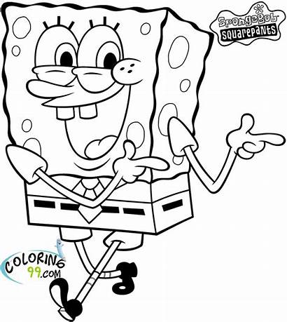 Spongebob Coloring Squarepants Printable Characters Pdf Cartoon