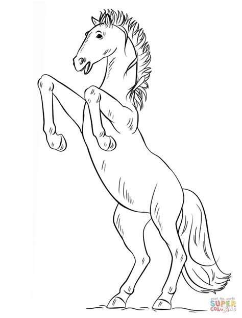 Cartoon Mustang Horse Coloring Page | Horse coloring pages ...