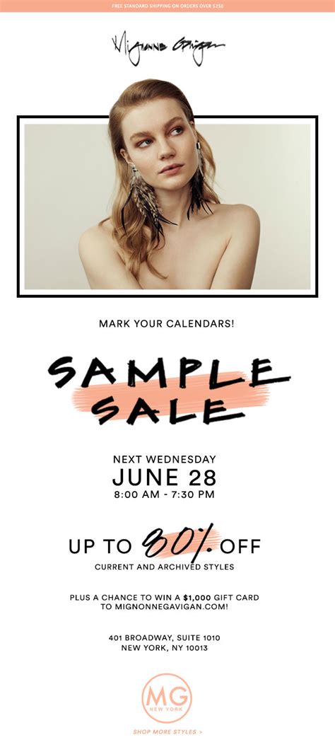 The good news for you is that nyc sample sales are happening all year round. Mignonne Gavigan Jewelry - New York Summer Sample Sale