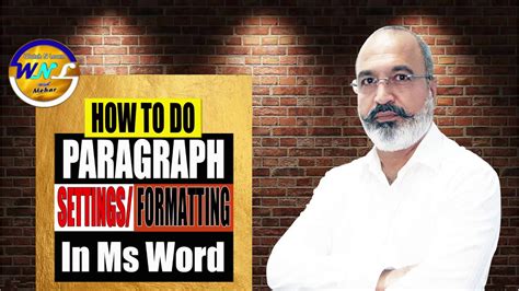 When you start discussing a new idea. How to Do Paragraph Settings/Formatting in Ms Word ...