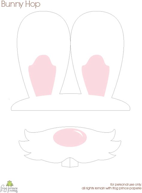 6 bunny ears templates are collected for any of your needs. {Free Printable} Bunny Hop Bunny Ears and Nose Photo Props ...