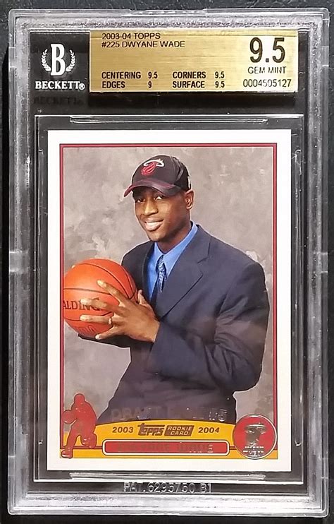 Check out d wade rookie card on ebay. 2003 Topps Basketball Dwyane Wade Rookie Card graded Gem ...