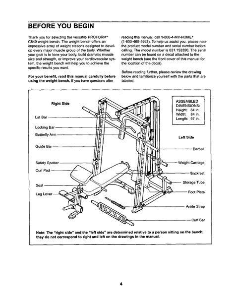 Serial number decal user's manual sears, roebuck and co., hoffman estates, il 60179 caution read all. Proform 831153320 User Manual C840 Manuals And Guides L0312120