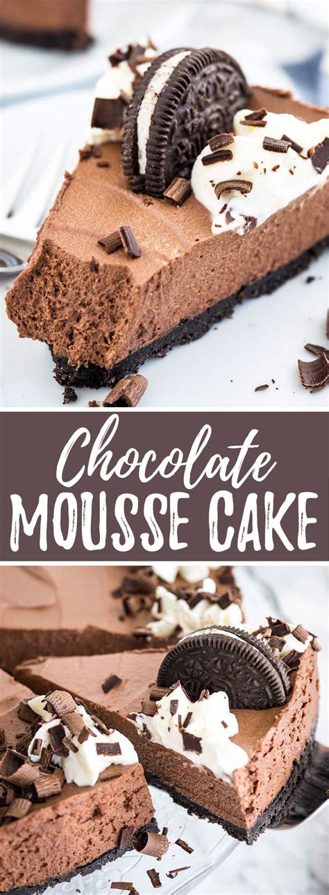 The hardest part of this recipe is waiting the two hours it takes to chill before eating it! Chocolate Mousse Cake is every chocolate lover's dream! An ...