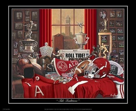 Bring style to your brand. Tide Traditions by Greg Gamble Alabama Football Print ...