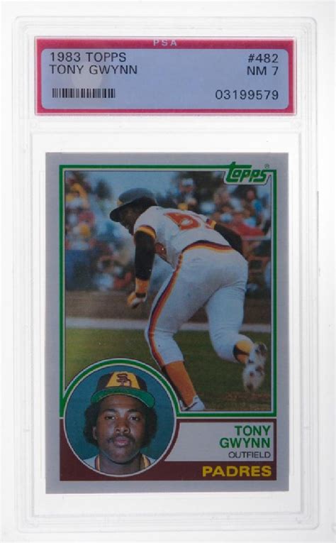 You can also view current ebay auction listings, grouped by sport, with the most total bids as the primary criteria. Tony Gwynn 1983 Topps Baseball Card #482 NM7 - Dec 16, 2017 | Bremo Auctions in VA | Baseball ...