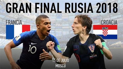 Croacia final repetición mundial de rusia 2018 campeón del mundo francia utilizamos cookies propias y de terceros para mejorar la experiencia del usuario a través de su navegación. Final Mundial Rusia 2018 Francia Vs Croacia este 15 de ...